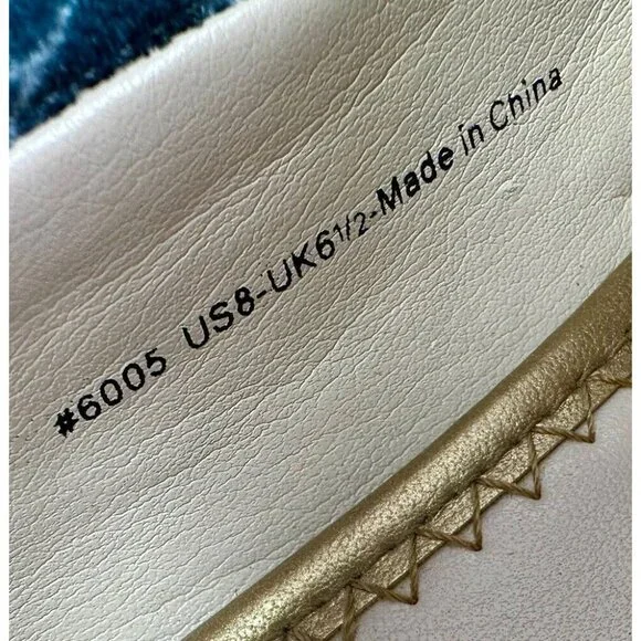 CABI Velvet Loafer Women’s Size 8 Blue/Yellow Horsebit Carnaby Floral 6005 EUC! - Picture 4 of 11